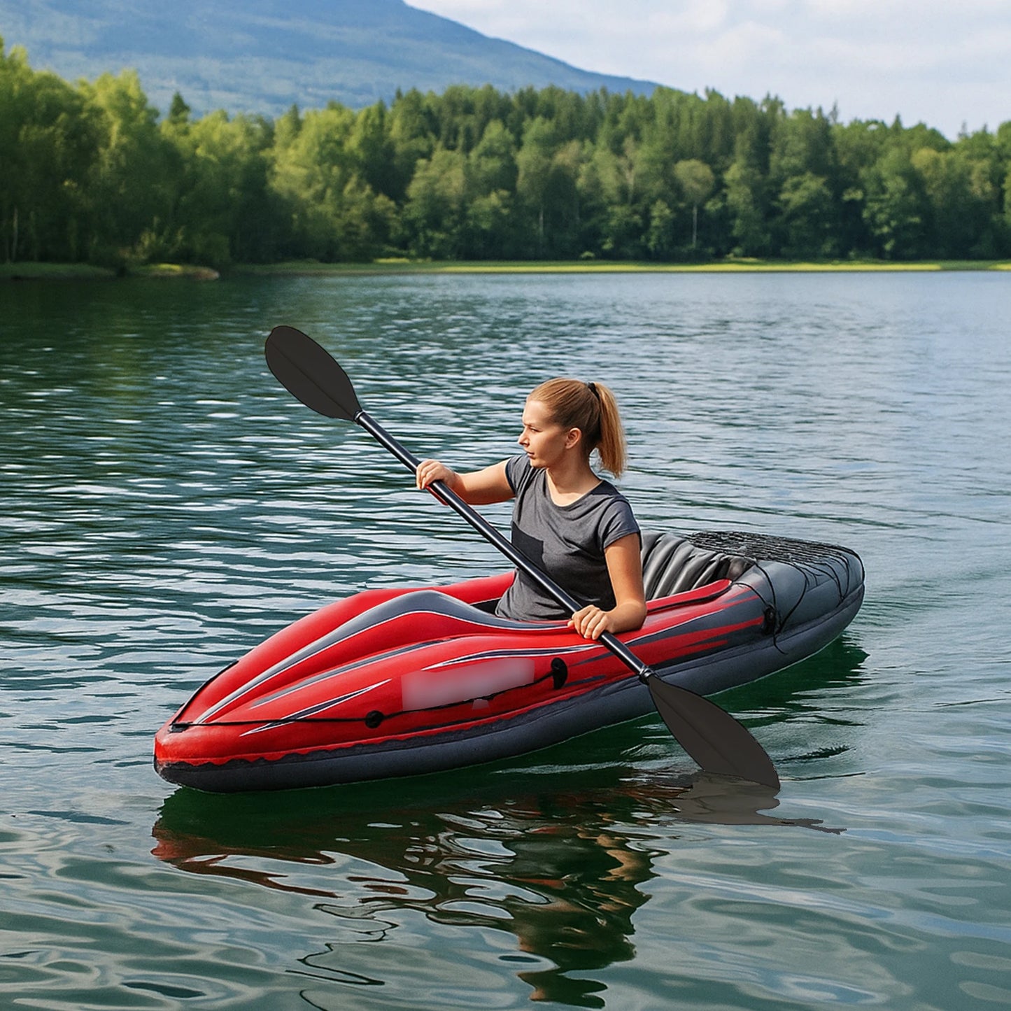 HHSJZWCY Inflatable Kayak Fishing Boat For One Person With Paddles