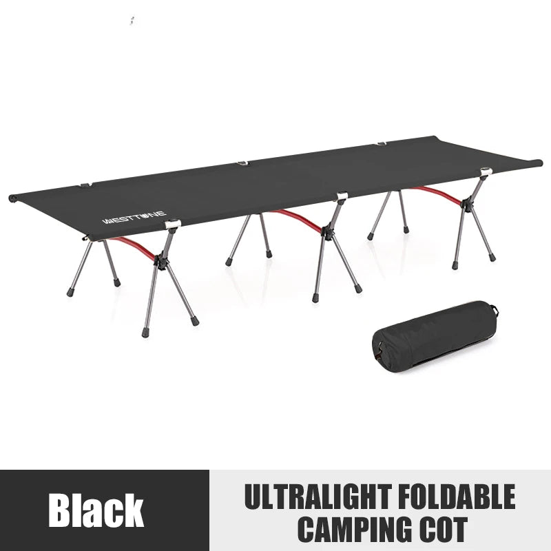 WESTTUNE Ultra Light Aluminum Folding Bed For Camping