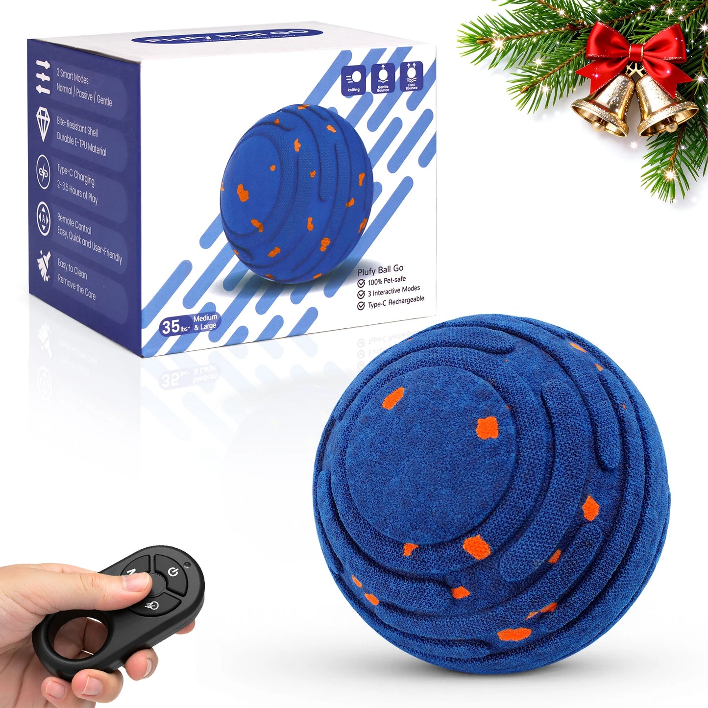Indestructible Smart Interactive Dog Toy Ball For Aggressive Chewers
