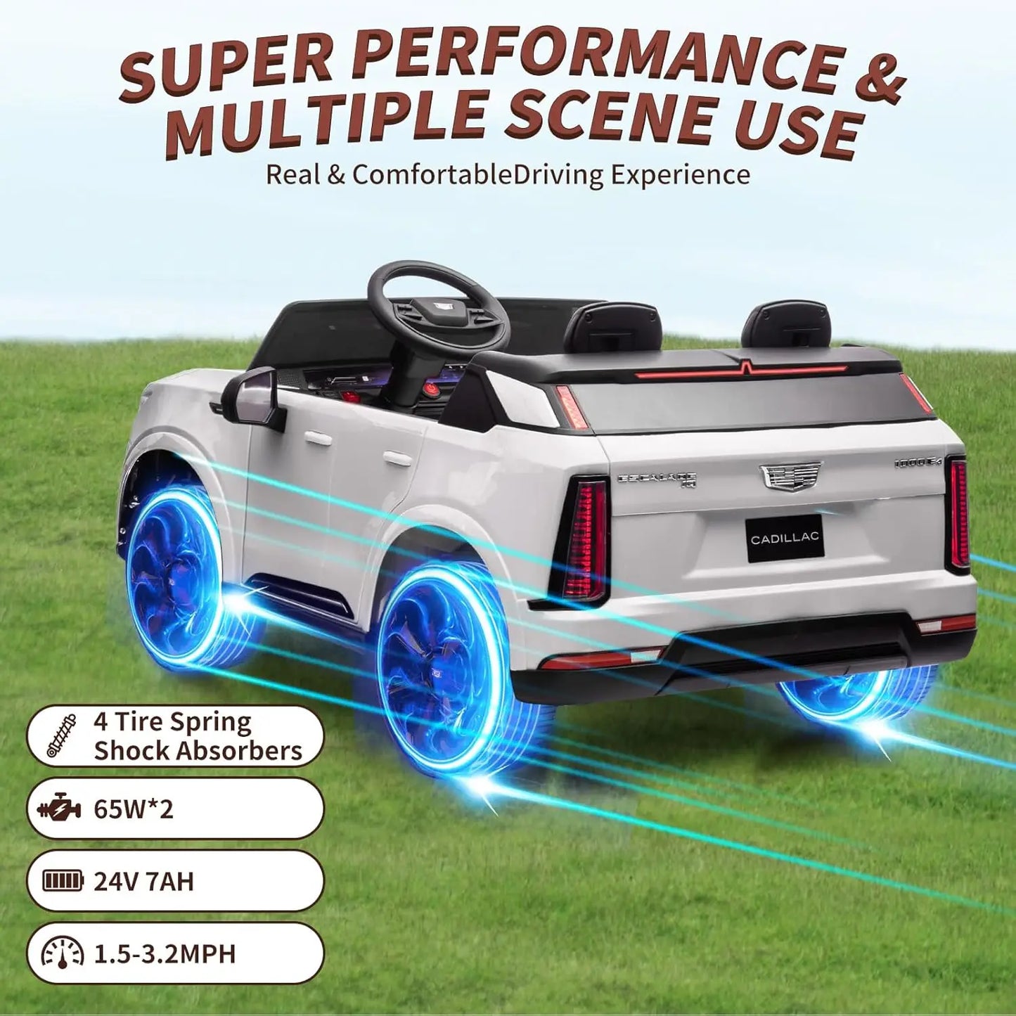 24V Licensed Kids Ride On Car With Remote Control Two Seater Four Wheel