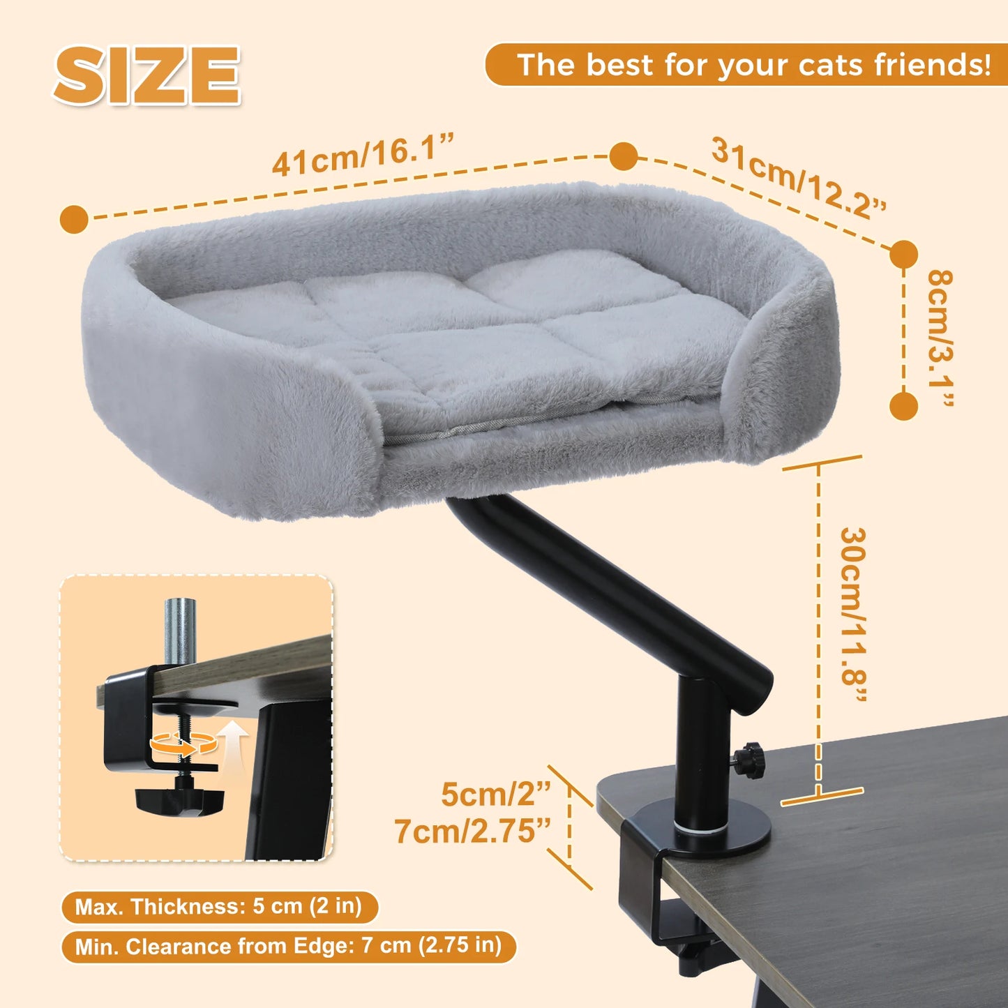 PAWZ Road Cat Desk Bed 360 Rotatable Indoor Cat Stand