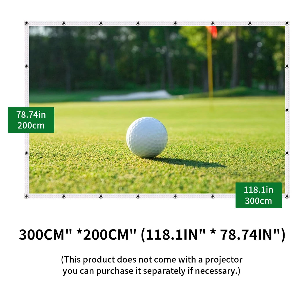 Caiton Golf Impact Screen Silent HD Indoor Outdoor Training