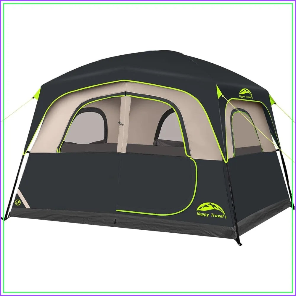 Waterproof Family Camping Tent With Rainfly Easy Setup Cabin