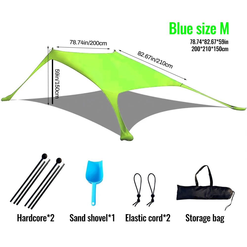 Portable Lycra Beach Canopy Tent UV Protection Sunshade Shelter