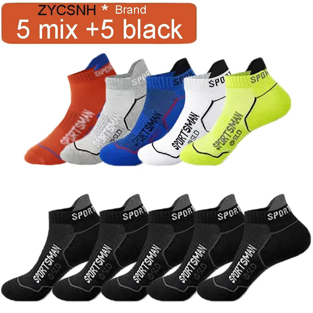 ZYCSNH Mens Breathable Cotton Ankle Socks Summer Sports