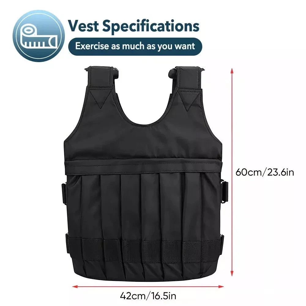 Adjustable Weighted Vest For Exercise And Cardio Training