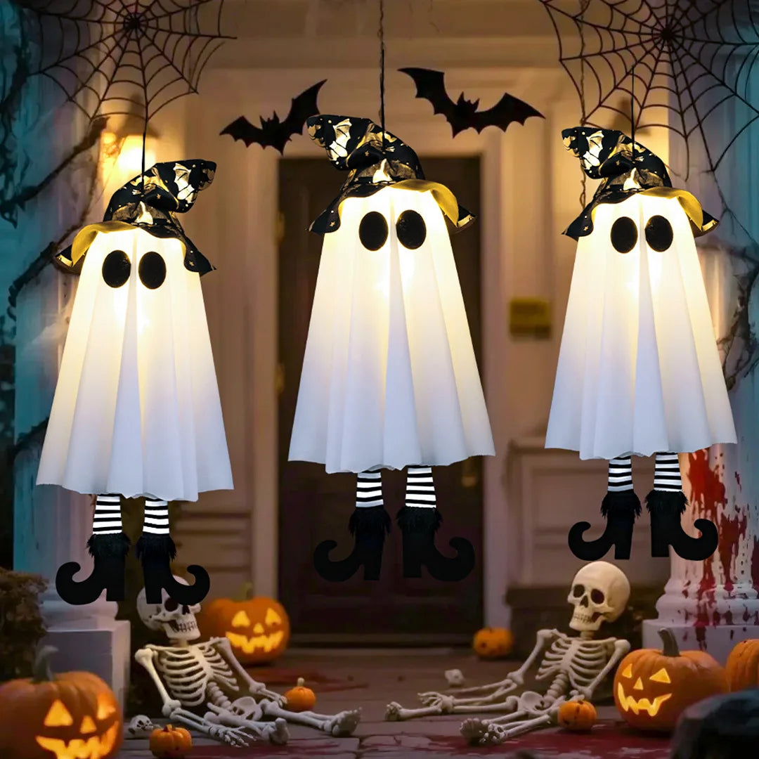 Halloween LED Witch Ghost Hanging Lights For Outdoor Decorations