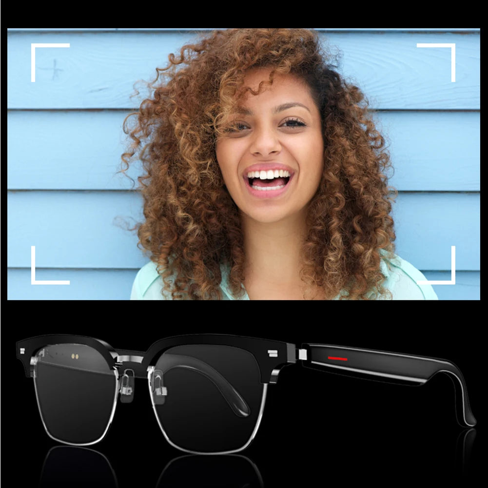 Alloet Smart Glasses AI Voice Assistant With Camera Open Ear Audio