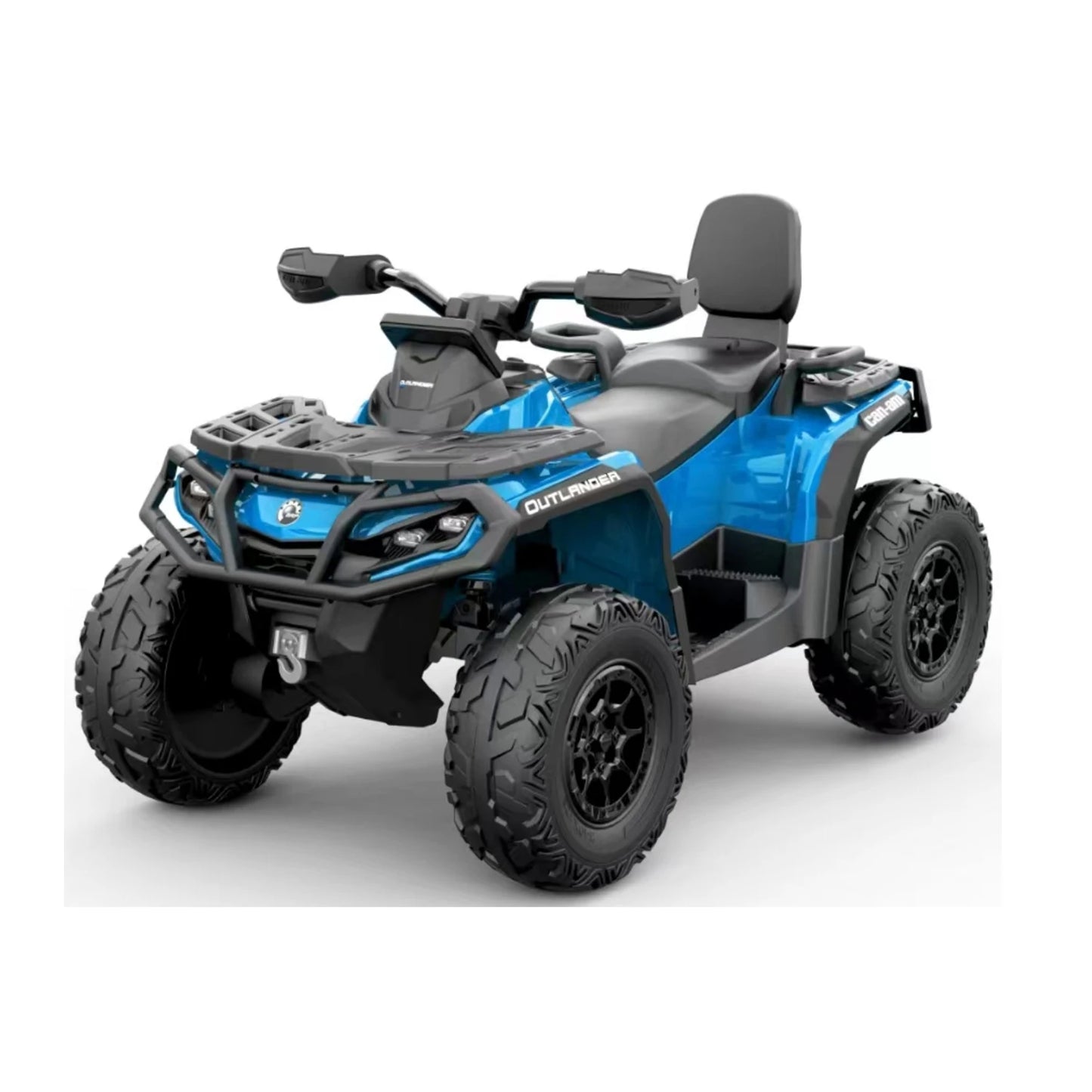 HiMISS 24V 4WD Kids Ride ATV With Leather Seats Bluetooth