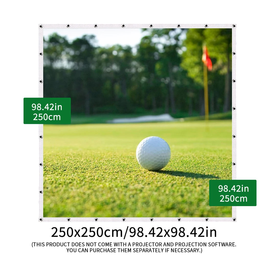 Caiton Golf Impact Screen Silent HD Indoor Outdoor Training
