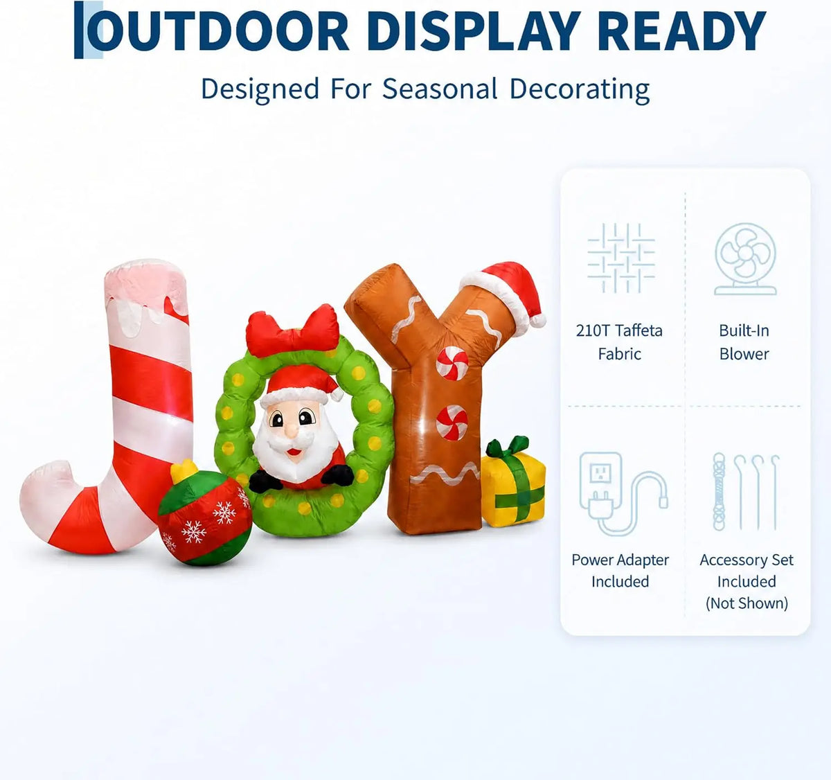 Lighted Outdoor Holiday Inflatable Yard Decoration for Christmas Decor
