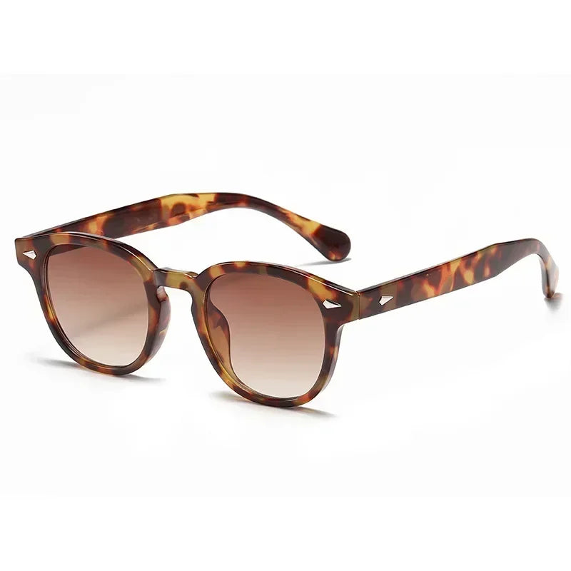 JNPCXI Retro Round Sunglasses UV400 Rivet Style