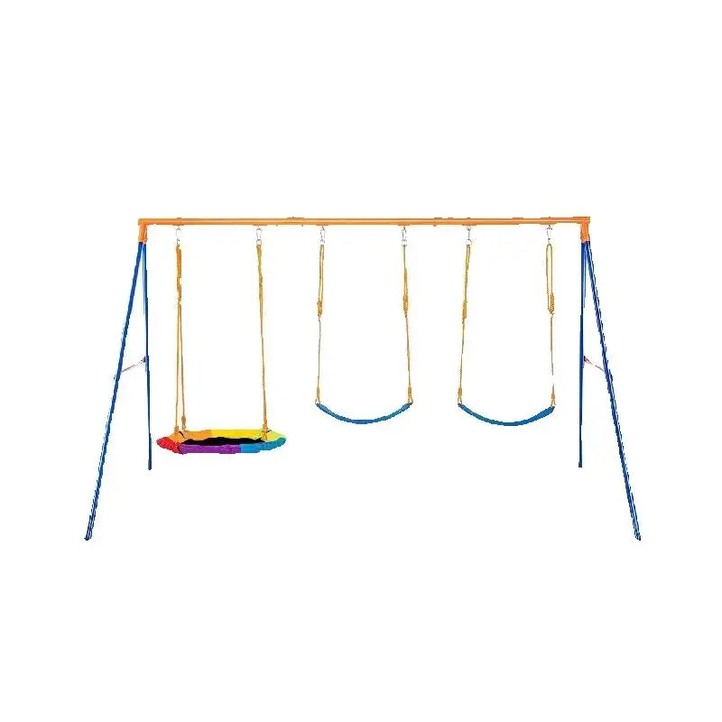 SucceBuy Swing Set 600lb Capacity With Saucer And Belt Seats