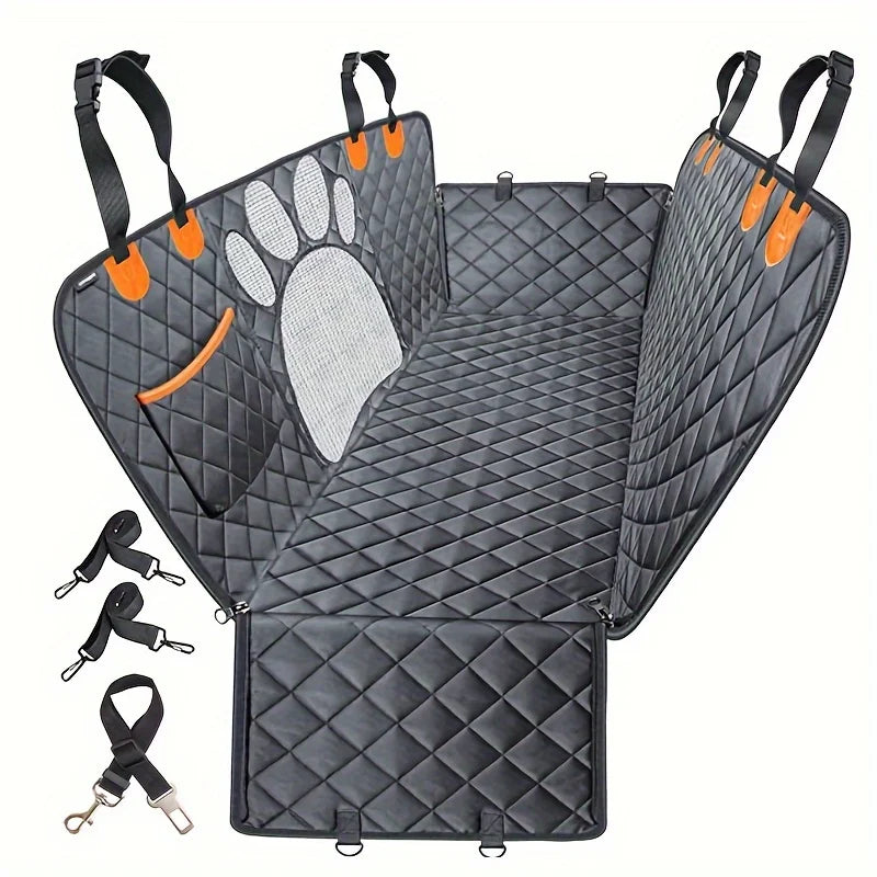 Waterproof Dog Rear Seat Cover Hammock For Cars Heavy Duty Scratch Resistant