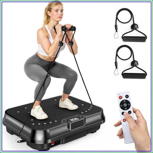 Vibration Plate Exercise Machine With Resistance Bands For Weight Loss