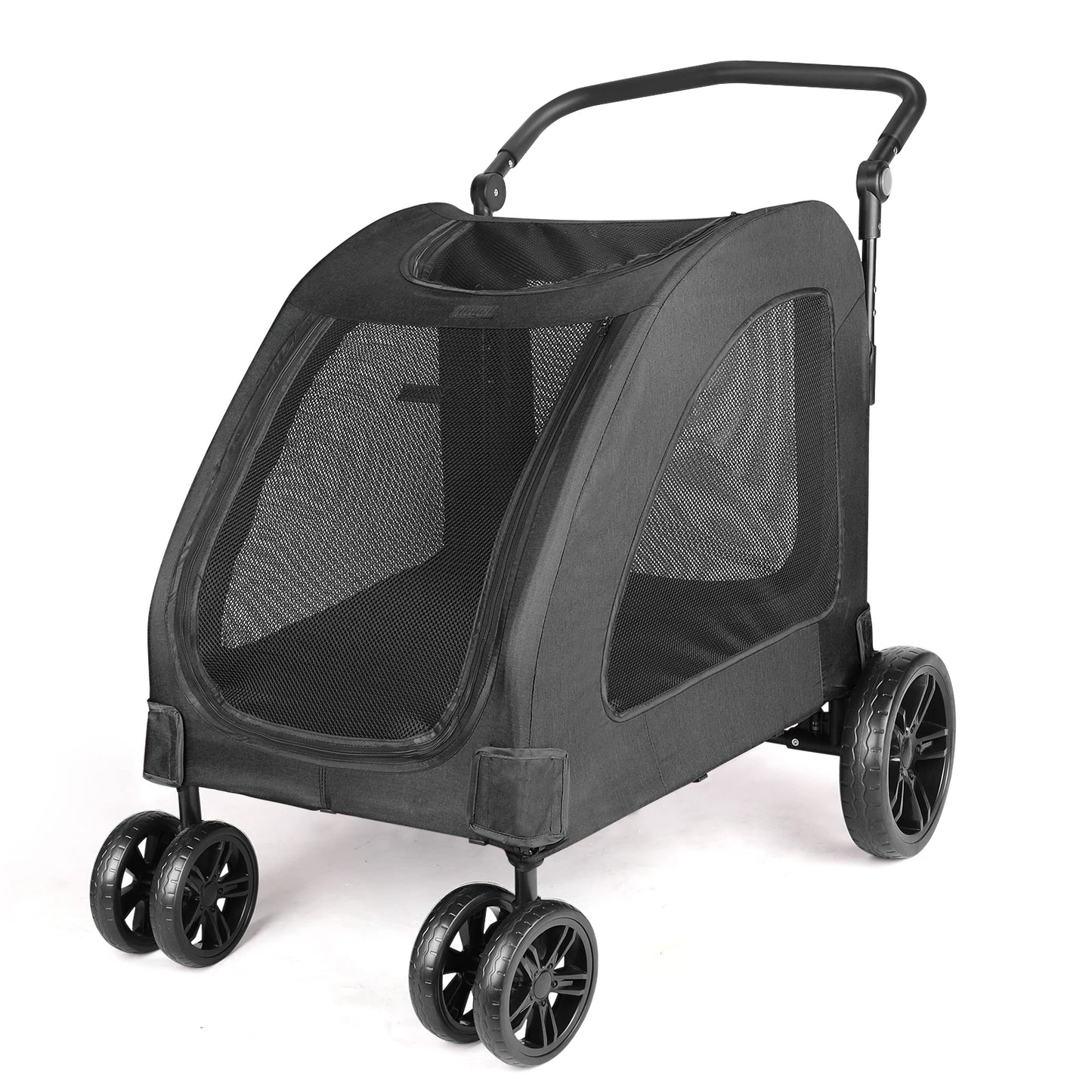 Heavy Duty Dog Stroller For Large Dogs Foldable 360 Wheels