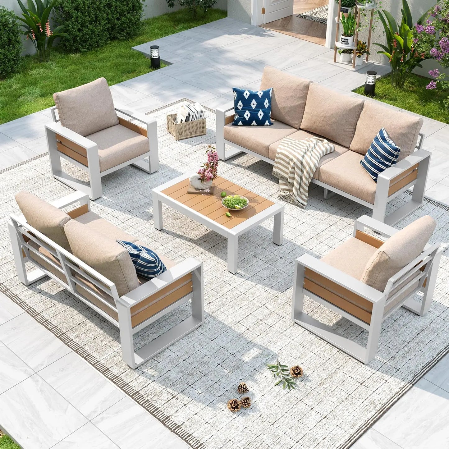 XIAOLANG Aluminum Outdoor Patio Furniture Set With Cushions