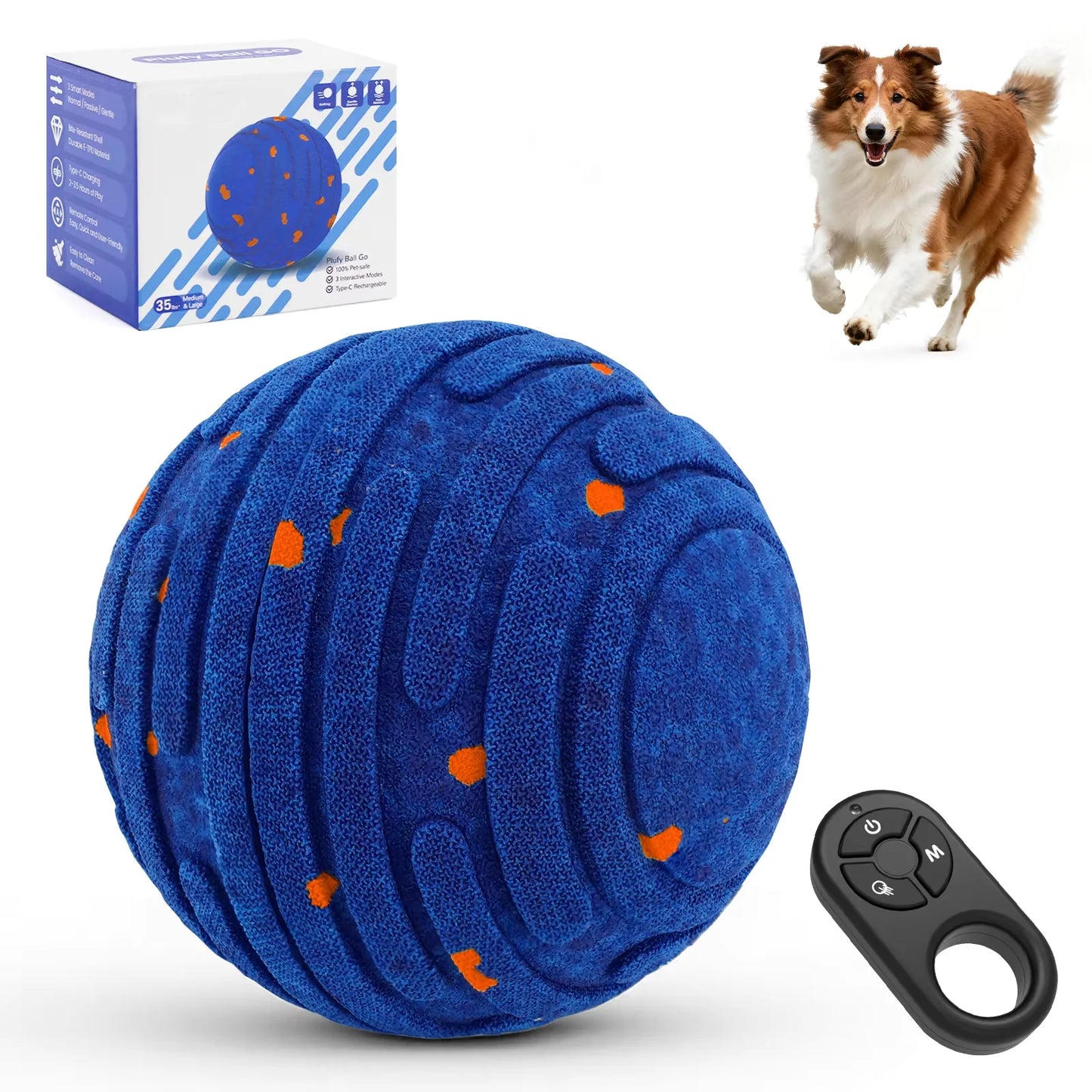 Indestructible Smart Interactive Dog Toy Ball For Aggressive Chewers