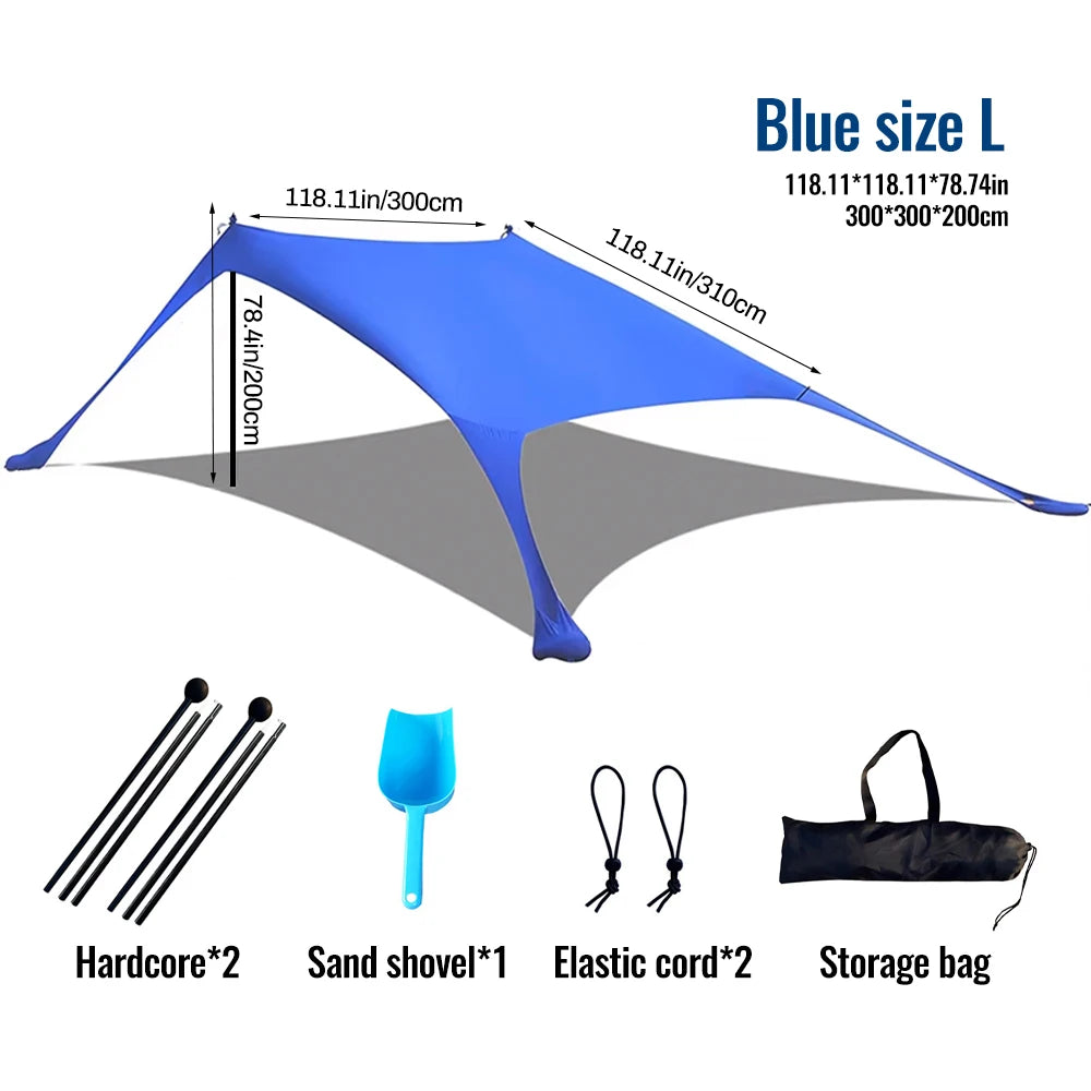 Portable Lycra Beach Canopy Tent UV Protection Sunshade Shelter