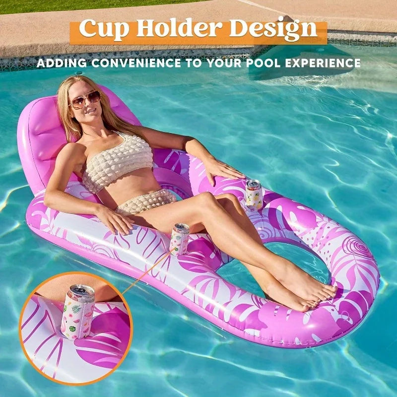 Joyfy Inflatable Pool Float Lounger for Summer Water Party