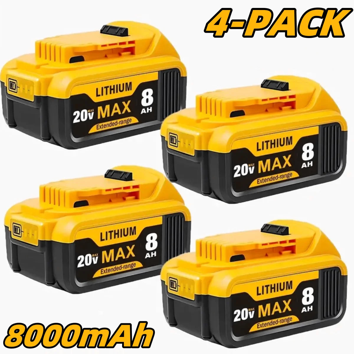 Blawhi 8.0Ah 20V Lithium Battery For Dewalt Cordless Tools