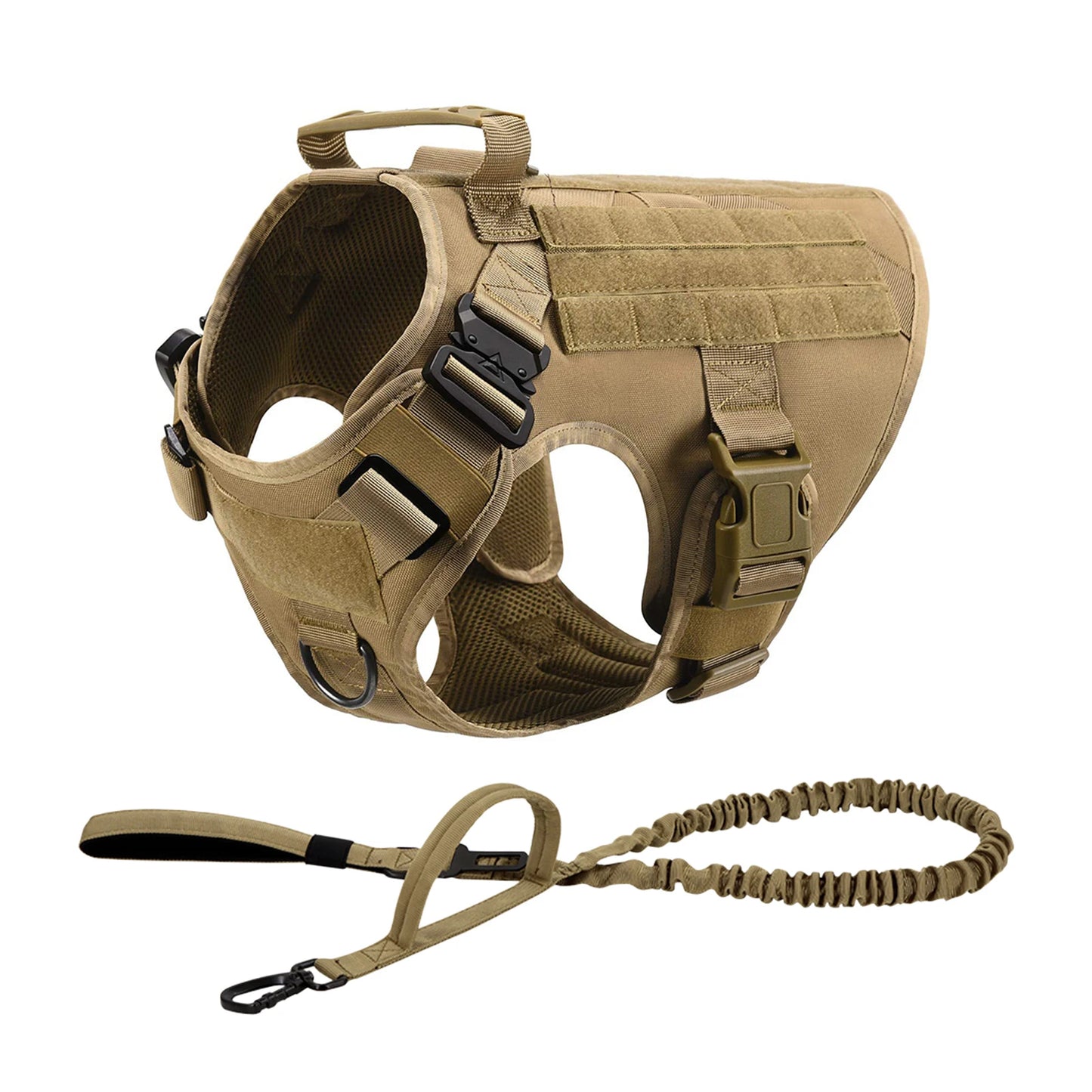 PETRAVEL Tactical Dog Harness With Molle Pouches For Training