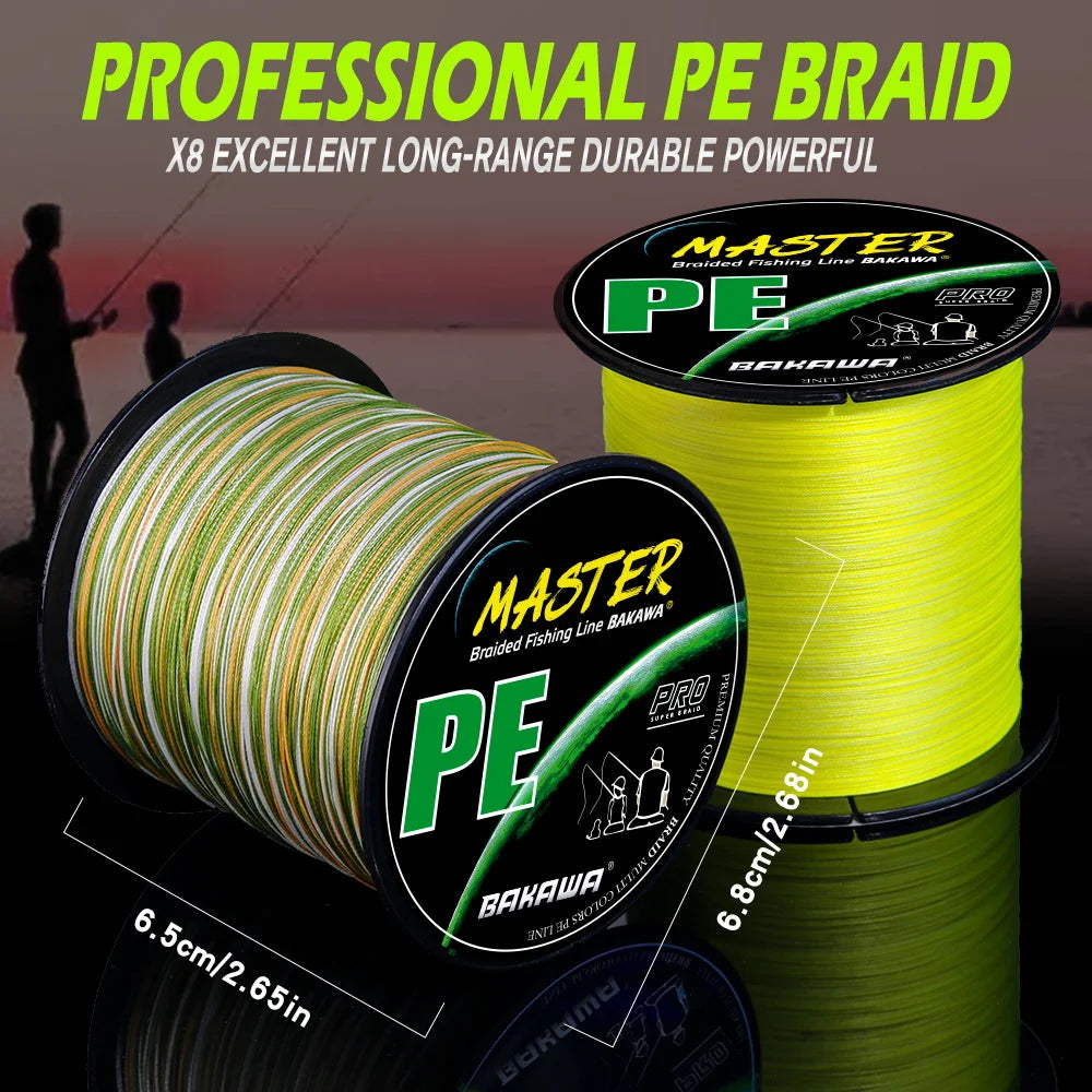 Bakawa 300M 8-Strand Braided Fishing Line Saltwater