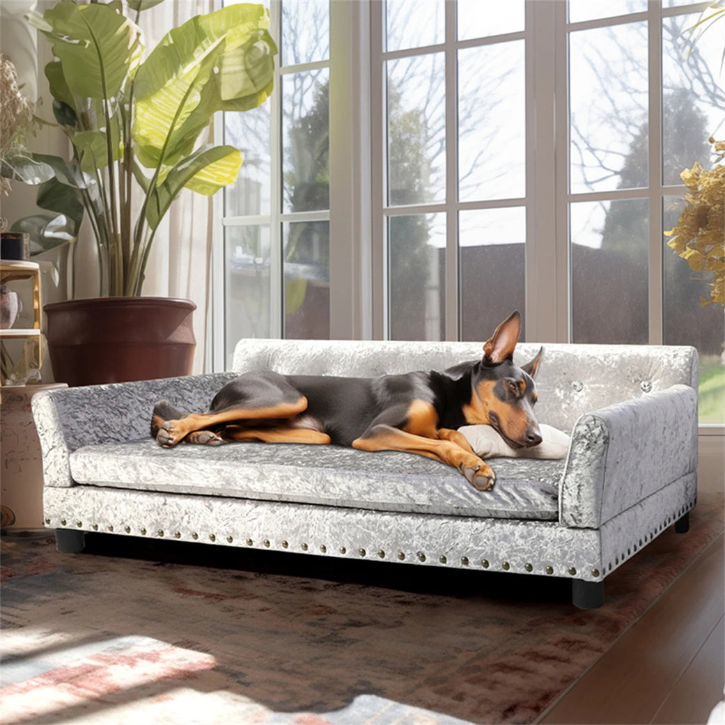 BORWART CN Heavy Duty Pet Sofa Bed Removable Cover Cushioned