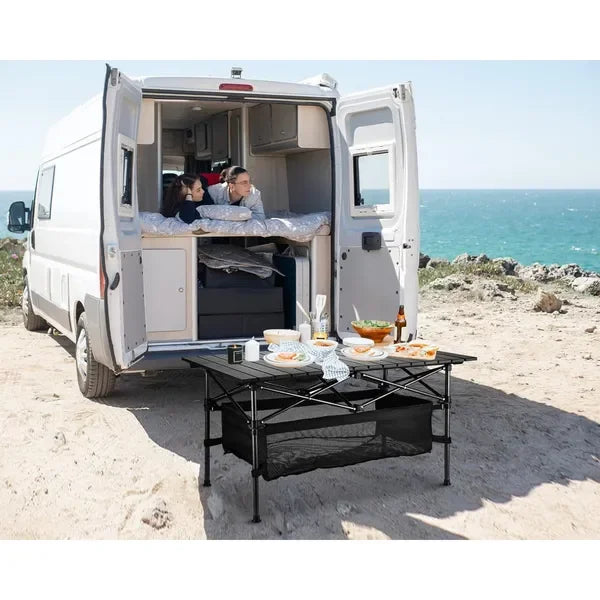 Roll-Up Ultra Compact Portable Beach Table For Camping And Travel