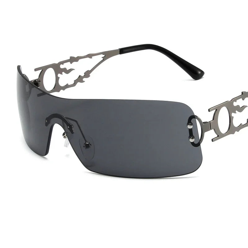 KEDEFAG Rimless Sunglasses UV400 For Women And Men