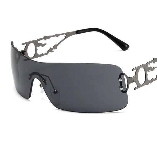 KEDEFAG Rimless Sunglasses UV400 For Women And Men