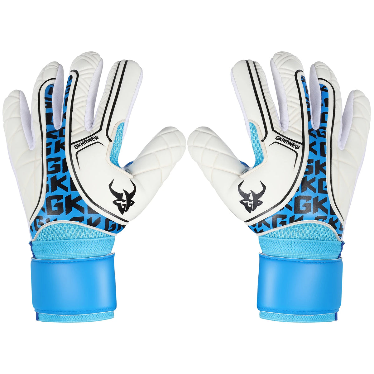 GKHMNEW Soccer Goalkeeper Gloves With Strong Grip Palms for Football Players