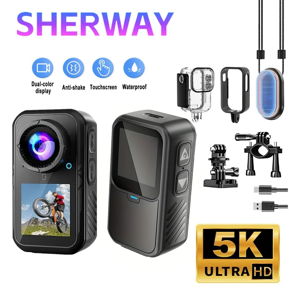 5K Thumb Action Camera With 4K 60FPS Stabilization
