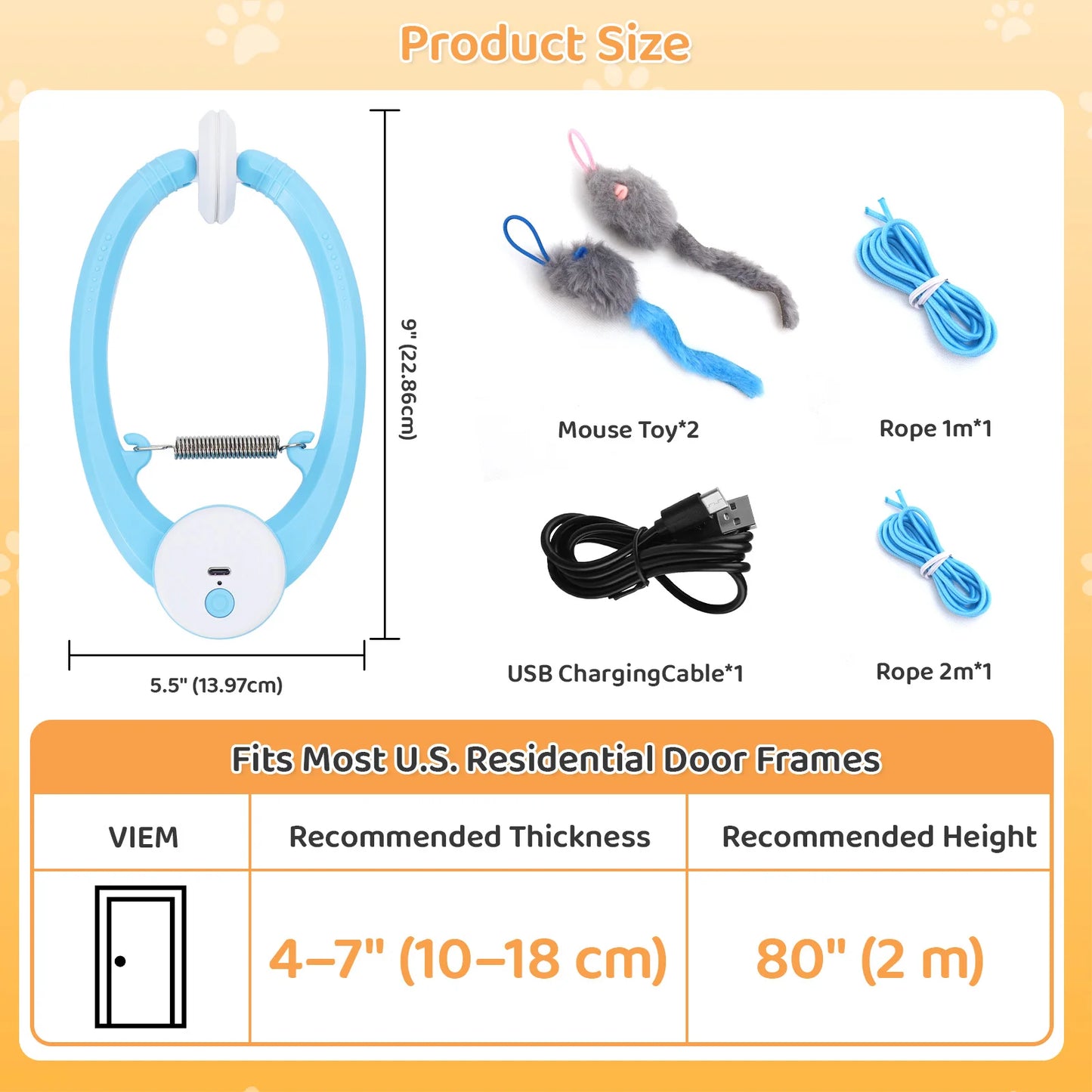 Electric Automatic Interactive Cat Toy USB Rechargeable Fluttering Feather Wand