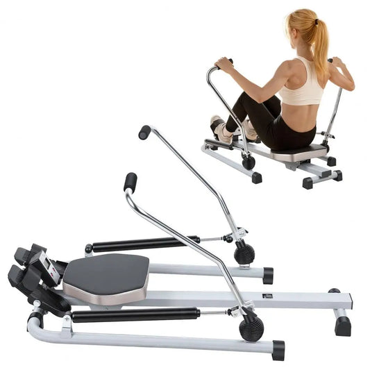 Hydraulic Rowing Machine With LCD Monitor And Adjustable Resistance