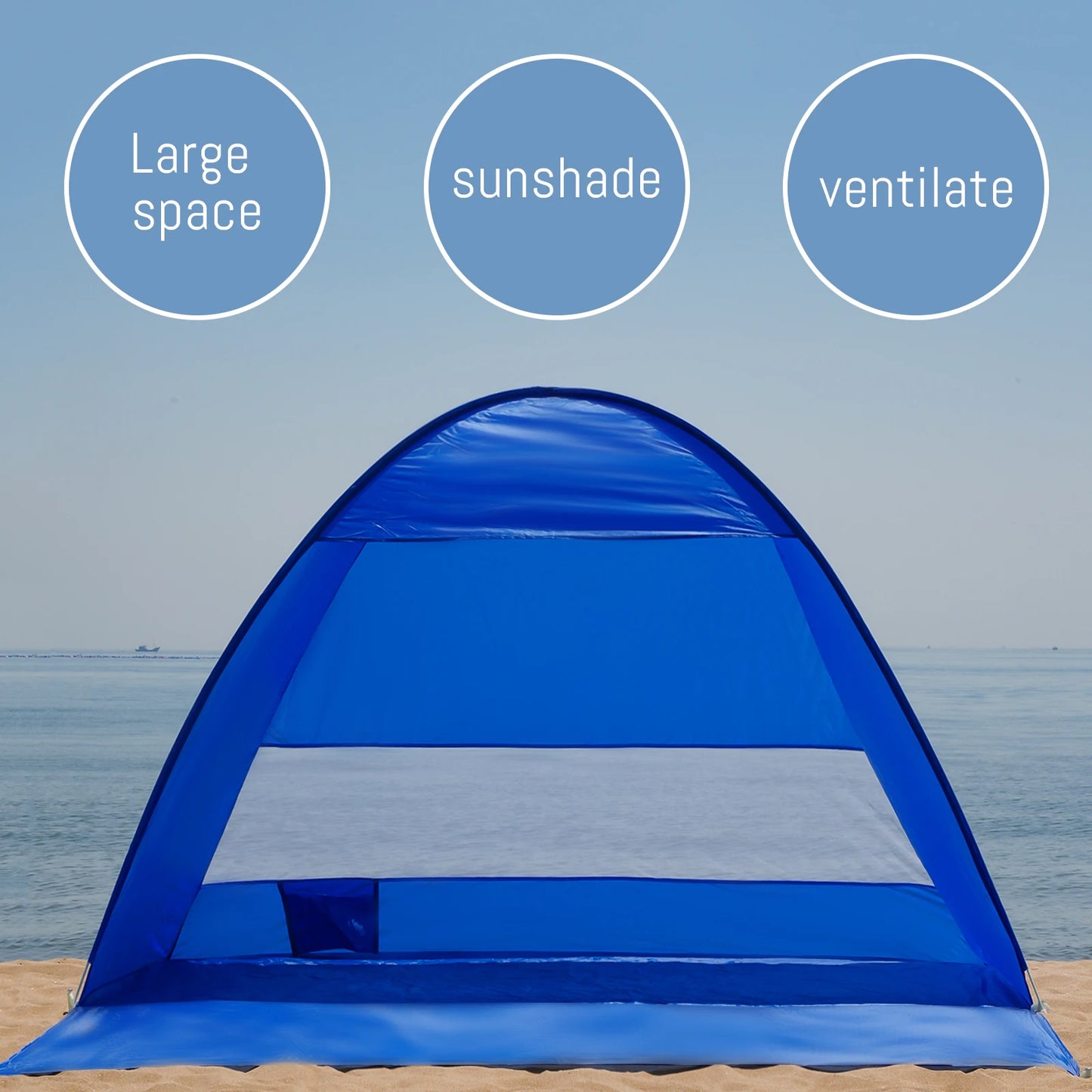 Auto Open Beach Camping Tent UPF 50 Sun Shelter Plus