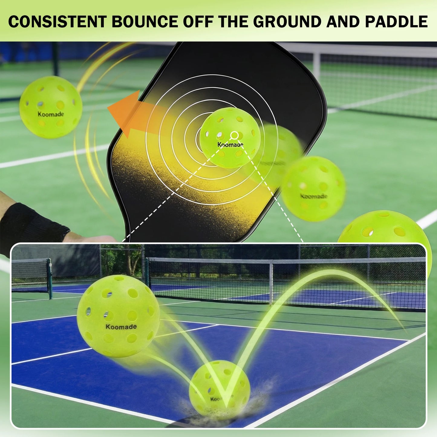 Outdoor Pickleballs 8 or 16 Pack USAPA Standard Training Balls