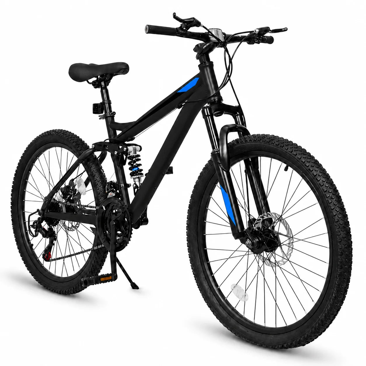 Full Suspension Mountain Bike With 21-Speed Disc Brakes