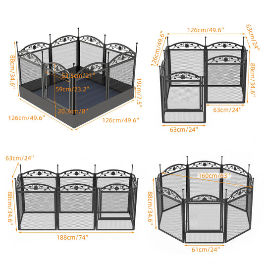 BINGOPAW Heavy Duty Dog Playpen for Outdoor and Indoor Use