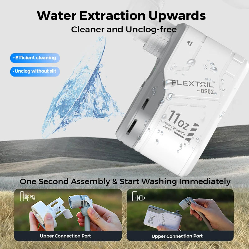 Flextailgear Portable Outdoor Camping Shower Pump IPX7 Waterproof