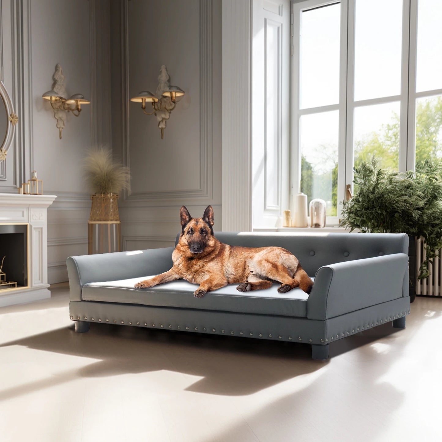 BORWART CN Heavy Duty Pet Sofa Bed Removable Cover Cushioned