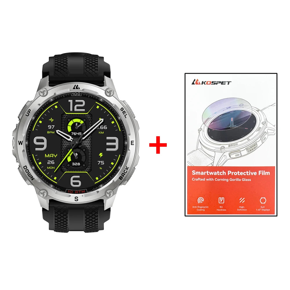 KOSPET Tank T4 Smartwatch GPS Offline Maps 10ATM Waterproof