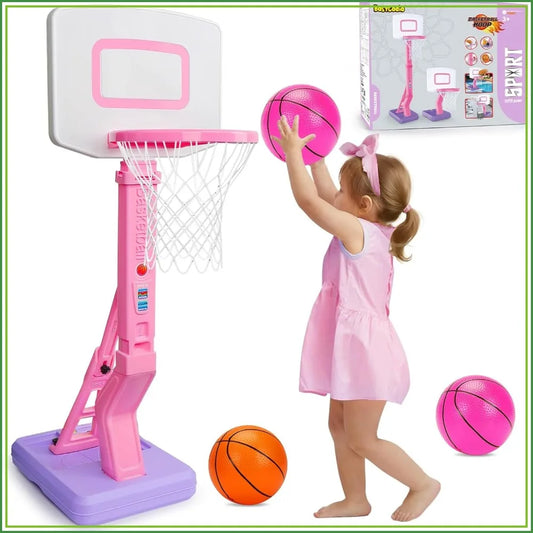 Adjustable Kids Basketball Hoop Indoor Outdoor With Safe Sturdy Design