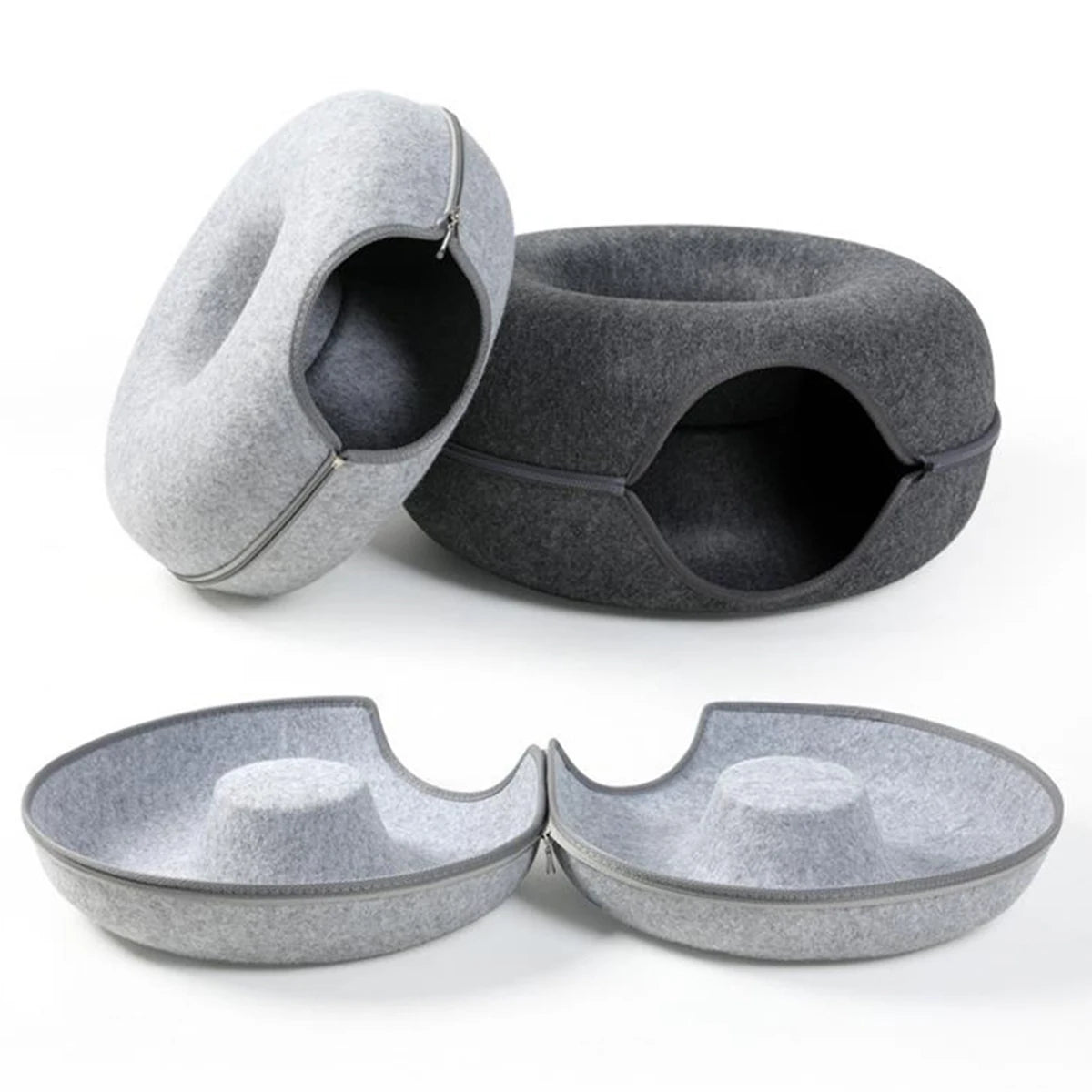 LANGXINGCS Donut Cat Bed Tunnel Toy Cats