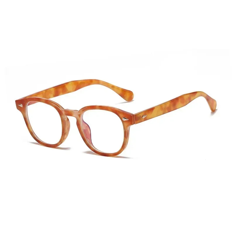 JNPCXI Retro Round Sunglasses UV400 Rivet Style