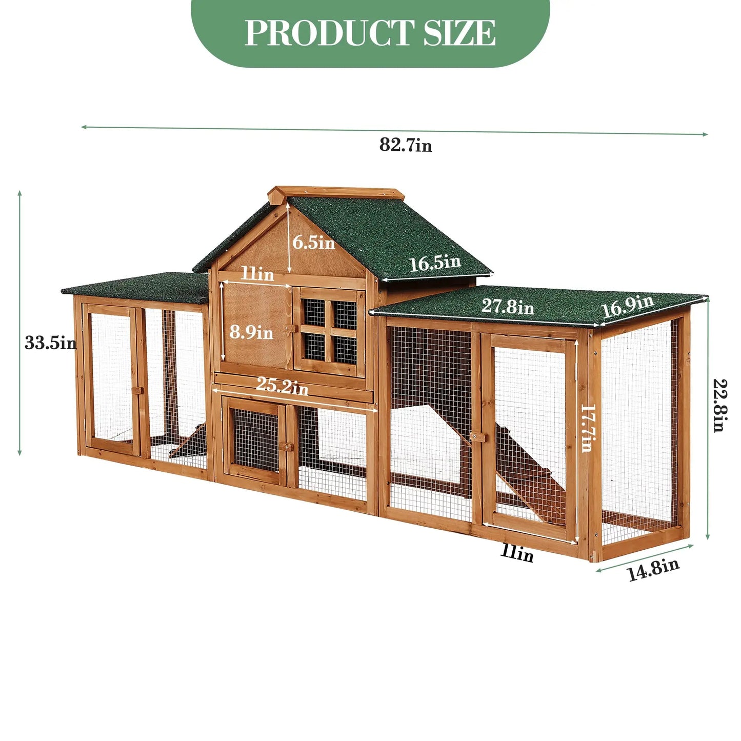 DishyKooker Two Story Bunny Hutch Outdoor Cage With Ramp
