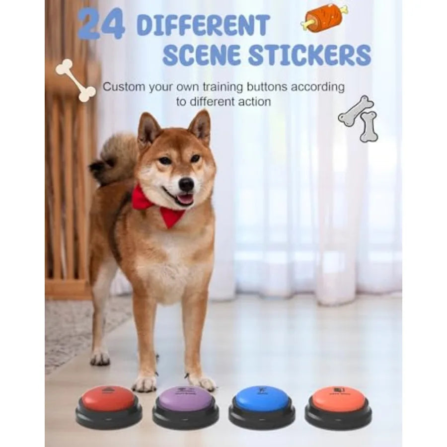 Dog Talking Button Set 8 Button Communication Recordable 30 Second