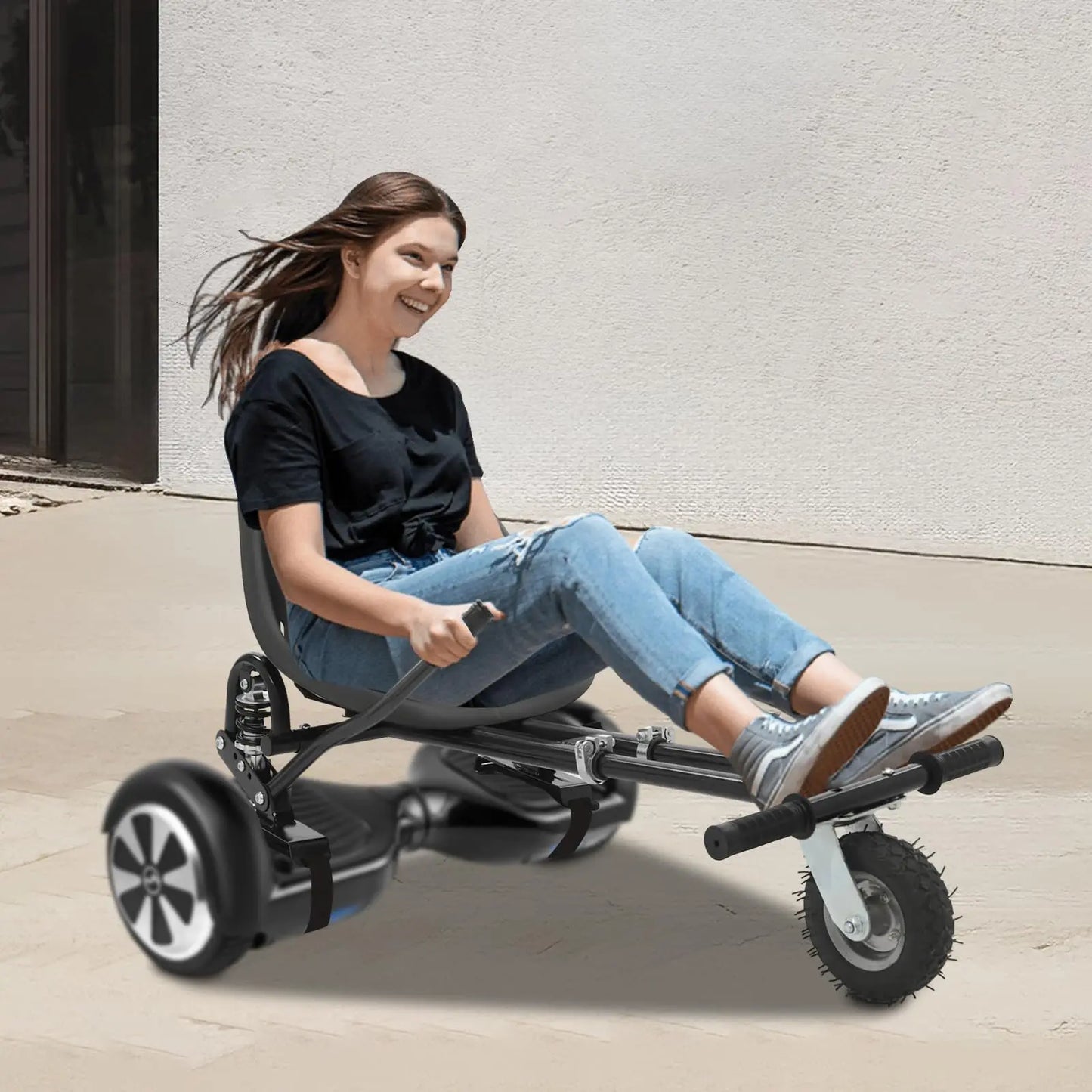 Bymaocar Hoverboard Seat Attachment Go Kart With Rear Shock Absorption
