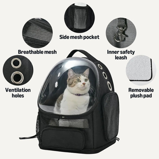 Collapsible Pet Carrier Backpack for Small Cats and Dogs
