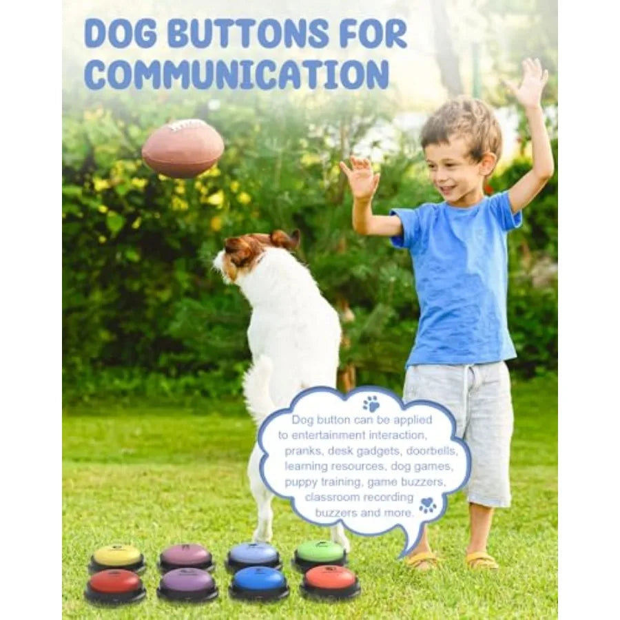 Dog Talking Button Set 8 Button Communication Recordable 30 Second